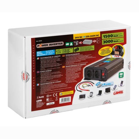 INVERTER 24V/220-240W max1500-peak3000W Auto Moto Tyres 