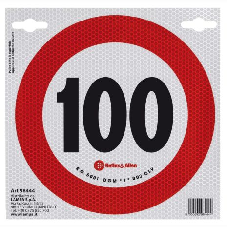 ΣΗΜΑ ΤΑΧΥΤΗΤΑΣ ΧΙΛΙΟΜΕΤΡΩΝ 100km/h ΑΥΤΟΚΟΛΛΗΤΟ Auto Moto Tyres 