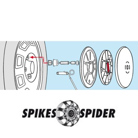 ΑΝΤΑΠΤΟΡΕΣ 17 mm ΓΙΑ SPIKES SPIDER ΑΛΥΣΙΔΕΣ (2 ΤΕΜ.) Auto Moto Tyres 