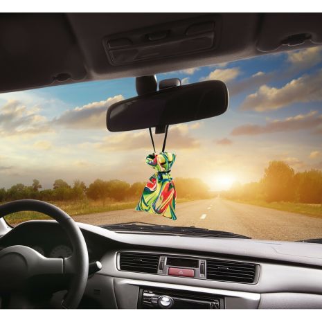 ΑΡΩΜΑΤΙΚΟ ΣΕ ΠΟΥΓΚΙ ΠΟΛΥΧΡΩΜΟ ΓΙΑ ΚΑΘΡΕΠΤΗ ΛΕΜΟΝΙ (LEMON) 8cm Auto Moto Tyres 