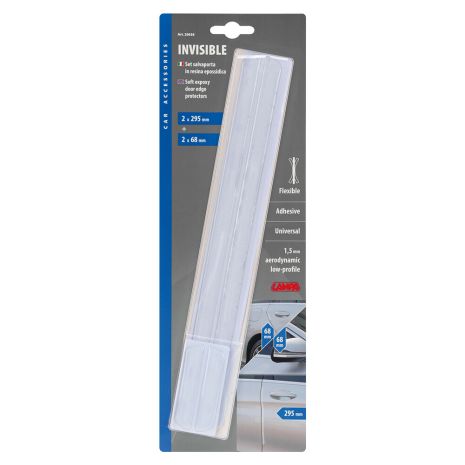 ΠΡΟΣΤΑΤΕΥΤΙΚΑ ΠΡΟΦΥΛΑΚΤΗΡΑ INVISIBLE TRIM ΔΙΑΦΑΝΑ 295x14mm+14x68mm ΠΑΧΟΥΣ 1,5mm ΑΥΤΟΚΟΛΛΗΤΑ 4ΤΕΜ. Auto Moto Tyres 