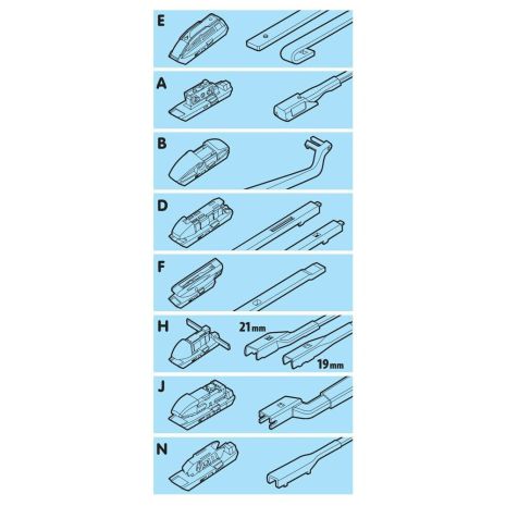 ΥΑΛΟΚΑΘΑΡΙΣΤΗΡΑΣ GRAN PREE SPEED MULTI-FIT ΜΕ 8 ΑΝΤΑΠΤΟΡΕΣ 45CM 18'' LAMPA - 1 TEM. Auto Moto Tyres 