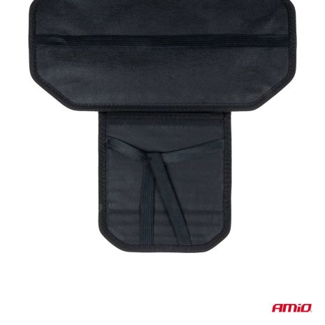 ΠΛΑΤΟΚΑΘΙΣΜΑ ΜΕ ΧΑΝΤΡΕΣ ΚΑΙ ΜΑΞΙΛΑΡΑΚΙ ΜΕΣΗΣ ΜΕ ΚΑΛΥΨΗ ΣΕ ΠΡΟΣΚΕΦΑΛΟ 126x44cm ΜΑΥΡΟ AMIO - 1 Τεμ. Auto Moto Tyres 