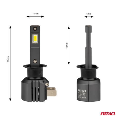 ΛΑΜΠΕΣ LED H1 12V 44W 6.500K 3.936lm CSP X4 SERIES AVIATOR PLUG & PLAY ΑΜΙΟ - 2 ΤΕΜ. Auto Moto Tyres 