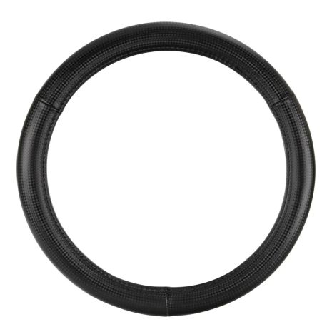 ΚΑΛΥΜΜΑ ΤΙΜΟΝΙΟΥ RACING PREMIUM BLACK (Μ) 37/39cm ΣΥΝΘΕΤΙΚΟ ΔΕΡΜΑ SKEENTEX ΜΑΥΡΟ/CARBON LOOK LAMPA  - 1 ΤΕΜ. Auto Moto Tyres 