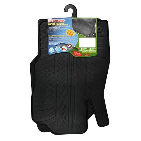 ΜΑΡΚΕ ΠΑΤΑΚΙΑ ΣΕ ΣΚΑΦΗ ΛΑΣΤΙΧΟ ΓΙΑ RENAULT CLIO III 10/2005-2012 SUMISURA ΣΕ ΜΑΥΡΟ ΧΡΩΜΑ ME ΚΟΥΜΠΩΜΑΤΑ LAMPA - 4 ΤΕΜ. Auto Moto Tyres 