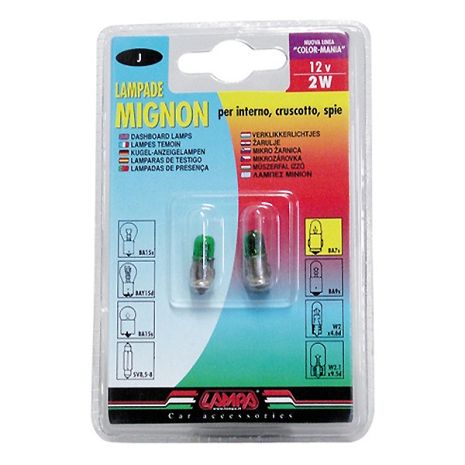 ΛΑΜΠΑΚΙΑ ΜΙΝΙΟΝ (J) 12V/2W BA7s ΠΡΑΣΙΝΑ Auto Moto Tyres 