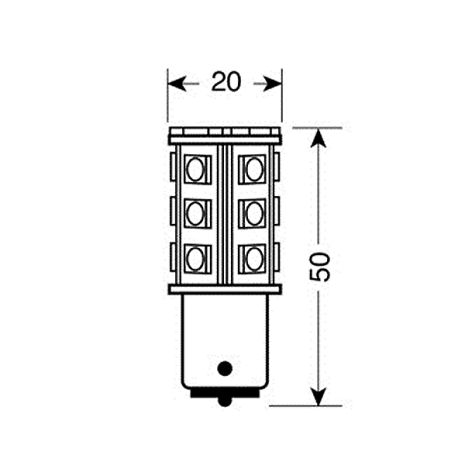 ΛΑΜΠΑΚΙ P21W 12V BA15s HYPER-LED 81 Auto Moto Tyres 