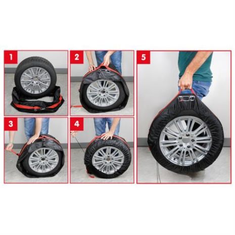 ΤΣΑΝΤΕΣ ΜΕΤΑΦΟΡΑΣ 4 ΕΛΑΣΤΙΚΩΝ TYRE WRAP BASIC (L) 13-19 INCH Auto Moto Tyres 
