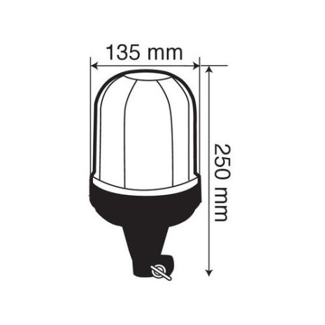 Φάρος βιδωτός  RL-2 12V/24V με DIN 135x250mm Auto Moto Tyres 