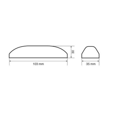 Φως Φορτηγού 24V 3LED Πορτοκαλί 103x35mm Auto Moto Tyres 