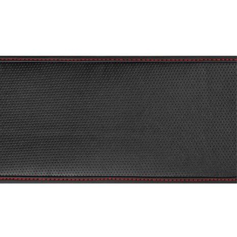 ΚΑΛΥΜΜΑ ΤΙΜΟΝΙΟΥ ΦΟΡΤΗΓΟΥ 42/44cm (S) SKIN-COVER ΜΑΥΡΟ ΜΕ ΚΟΚΚΙΝΗ ΡΑΦΗ ΕΛΑΣΤΙΚΟ 2mm ΠΑΧΟΣ Auto Moto Tyres 