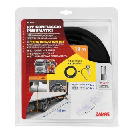 ΠΙΣΤΟΛΙ ΑΕΡΑ ΜΕ ΣΠΙΡΑΛ 6mm 12m 20-80bar M16 Auto Moto Tyres 