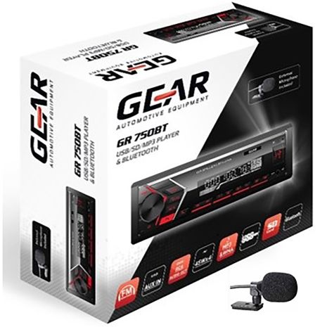 ΡΑΔΙΟ GEAR GR-750BT FM/USB/SD/MP3/BLUETHOOTH 4x45W GEAR (ΚΟΚΚΙΝΟΣ ΦΩΤΙΣΜΟΣ) Auto Moto Tyres 