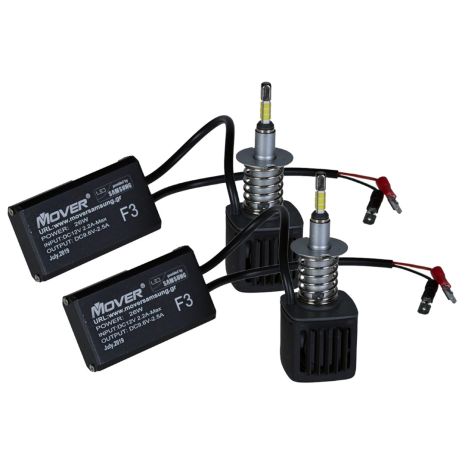 H3 12V 2x26W 6500K 5200lm 12 LED KIT ΣΕΙΡΑ F3 SAMSUNG ΜΕ ΨΥΚΤΡΑ ΚΑΙ ΥΓΡΟ ΚΛΕΙΣΤΟΥ ΚΥΚΛΩΜΑΤΟΣ - 2 ΤΕΜ. Auto Moto Tyres 