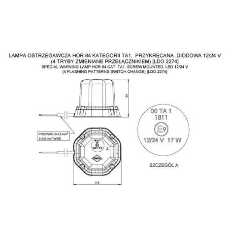 ΦΑΡΟΣ LED IP56 ECE 12-24V ΒΙΔΩΤΟΣ 48LED ΠΟΡΤΟΚΑΛΙ 94x119mm Auto Moto Tyres 