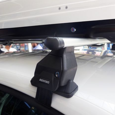 KIT ΜΕ ΜΠΑΡΕΣ ΟΡΟΦΗΣ ΓΙΑ VW POLO 6R/6C 5D 2010-2017 ΑΛΟΥΜΙΝΙΟΥ ΚΑΙ ΜΠΑΓΚΑΖΙΕΡΑ ΟΡΟΦΗΣ MANIA 400 MENABO (AL1-3360/MB-FIX040G-3290/MB-3390/MB) Auto Moto Tyres 