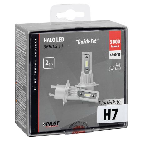 H7 12/24V PX26d 6.500K 3.000lm 15W 6LED SEOUL CSP-Y19chips HALO LED SERIE 11 PLUG ΚΑΙ BRITE 2ΤΕΜ. Auto Moto Tyres 