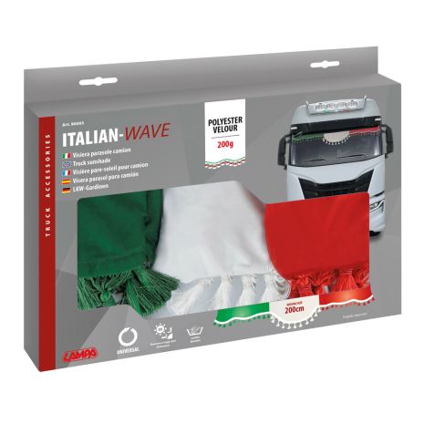 ΚΟΥΡΤΙΝΑ ΝΤΑΛΙΚΑΣ ITALIAN WAVE ΣΗΜΑΙΑ ΙΤΑΛΙΑΣ 200cm LAMPA - 1 TEM Auto Moto Tyres 