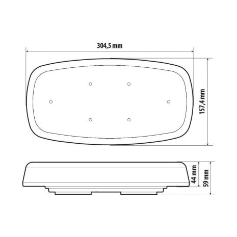 ΦΑΡΟΣ/ΣΤΡΟΜΠΟ MINI BAR 12/24V 38W 84LED ΠΟΡΤΟΚΑΛΙ 7 ΧΡΗΣΕΩΝ ΜΕ ΦΙΣ ΑΝΑΠΤΗΡΑ ΜΑΓΝΗΤΙΚΟ 304,5x157,4mm Auto Moto Tyres 