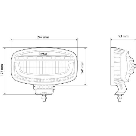 ΠΡΟΒΟΛΕΑΣ ΜΕ ΠΟΡΤΟΚΑΛΙ LED ΦΛΑΣ GLARE OVAL-PRO DEMON LINE 10>30V 51 LED 60W 3500lm 247x175x93mm LAMPA - 1 ΤΕΜ. Auto Moto Tyres 