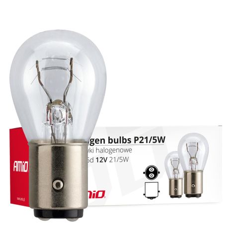ΛΑΜΠΑΚΙΑ ΑΛΟΓΟΝΟΥ P21/5W 12V 21/5W BAY15d ΔΙΠΟΛΙΚΟ (STOP) ΑΜΙΟ - 10 ΤΕΜ. Auto Moto Tyres 