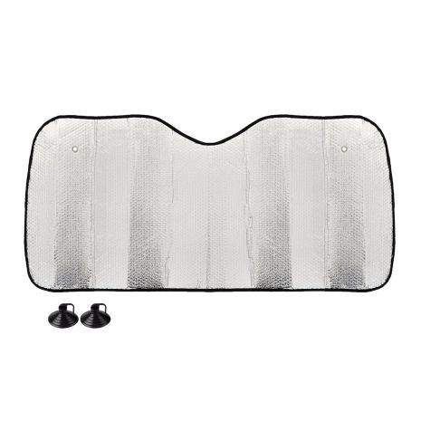 ΗΛΙΟΠΡΟΣΤΑΣΙΑ ΕΣΩΤΕΡΙΚΗ ΑΣΗΜΙ ΜΕ ΒΕΝΤΟΥΖΕΣ 150x80cm AMIO - 1 ΤΕΜ. Auto Moto Tyres 