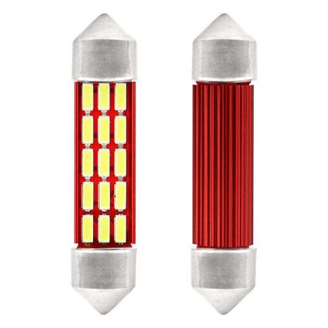 ΛΑΜΠΑΚΙΑ ΠΛΑΦΟΝΙΕΡΑΣ 41mm 12V 5.600K 20xSMD 4014 LED CAN-BUS  AMIO - 2 ΤΕΜ. Auto Moto Tyres 