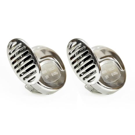 ΚΟΡΝΑ CHR-01 12V - 120dB ΣΥΝΟΛΙΚΑ (ΧΡΩΜΙΟ/ΣΤΥΛ ΣΑΛΙΓΚΑΡΙΑ) AMiO - 2 ΤΕΜ. Auto Moto Tyres 