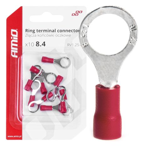 ΦΙΣΑΚΙΑ ΔΑΧΤΥΛΙΔΙ ΚΟΚΚΙΝΑ RV1.25-8 / 8.4mm ΑΜΙΟ - 10 ΤΕΜ. Auto Moto Tyres 