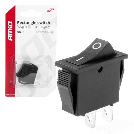 ΔΙΑΚΟΠΤΗΣ ON/OFF  2 ΕΠΑΦΩΝ 12V 20A 10mm x 26mm ΜΑΥΡΟΣ  ΑΜΙΟ - 1 ΤΕΜ. Auto Moto Tyres 