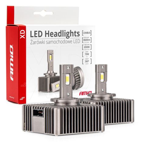 ΛΑΜΠΕΣ LED D5S 9>16V 70W 6.500K 8600lm (ΜΕ ΨΥΚΤΡΑ) XD SERIES ΑΜΙΟ - 2 ΤΕΜ. Auto Moto Tyres 