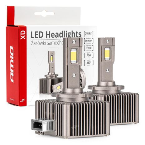 ΛΑΜΠΕΣ LED D8S 9>16V 70W 6.500K 8600lm (ΜΕ ΨΥΚΤΡΑ) XD SERIES ΑΜΙΟ - 2 ΤΕΜ. Auto Moto Tyres 