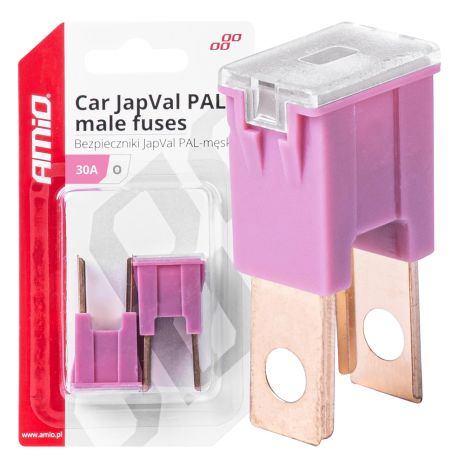 ΑΣΦΑΛΕΙΕΣ JapVal PAL O ΑΡΣΕΝΙΚΕΣ 30A ΣΕ ΡΟΖ ΧΡΩΜΑ AMIO - 2 Τεμ. Auto Moto Tyres 