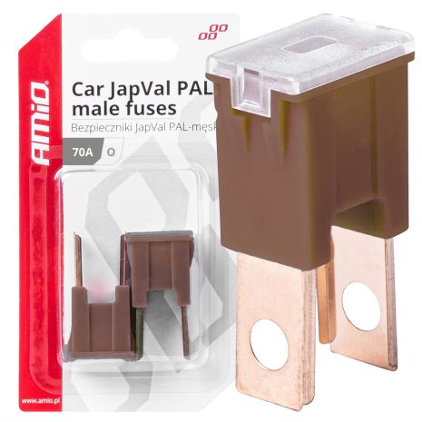 ΑΣΦΑΛΕΙΕΣ JapVal PAL O ΑΡΣΕΝΙΚΕΣ 70A ΣΕ ΚΑΦΕ ΧΡΩΜΑ AMIO - 2 Τεμ. Auto Moto Tyres 