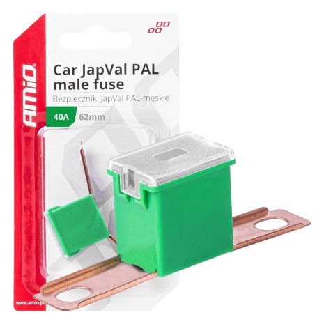 ΑΣΦΑΛΕΙΑ JapVal PAL ΑΡΣΕΝΙΚΗ 62mm 40A ΣΕ ΠΡΑΣΙΝΟ ΧΡΩΜΑ AMIO - 1 Τεμ. Auto Moto Tyres 