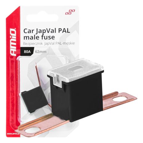ΑΣΦΑΛΕΙΑ JapVal PAL ΑΡΣΕΝΙΚΗ 62mm 80A ΣΕ ΜΑΥΡΟ ΧΡΩΜΑ AMIO - 1 Τεμ. Auto Moto Tyres 