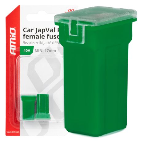 ΑΣΦΑΛΕΙΕΣ JapVal PAL ΜΙΝΙ 17mm ΘΗΛΥΚΕΣ 40A ΣΕ ΠΡΑΣΙΝΟ ΧΡΩΜΑ AMIO - 2 Τεμ. Auto Moto Tyres 