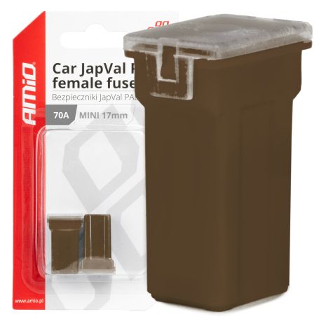 ΑΣΦΑΛΕΙΕΣ JapVal PAL ΜΙΝΙ 17mm ΘΗΛΥΚΕΣ 70A ΣΕ ΚΑΦΕ ΧΡΩΜΑ AMIO - 2 Τεμ. Auto Moto Tyres 
