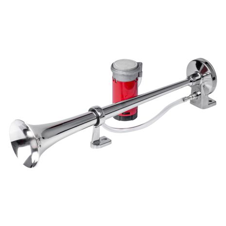 ΚΟΡΝΑ ΠΝΕΥΜΑΤΙΚΗ ΜΟΝΗ 12V (ΜΗΚΟΣ:45 cm ΔΙΑΜΕΤΡΟΣ ΕΞΟΔΟΥ: 9cm) ΧΡΩΜΙΟΥ AMIO - 1 Τεμ. Auto Moto Tyres 