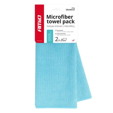 ΠΑΝΑΚΙΑ ΚΑΘΑΡΙΣΜΟΥ ΜΙΚΡΟΦΙΜΠΡΑ UNIVERSAL 30x40cm 350gr AMIO - 2 Τεμ. Auto Moto Tyres 