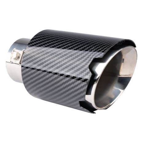 ΑΚΡΟ (ΜΠΟΥΚΑ) ΕΞΑΤΜΙΣΗΣ MT-028C AKR ΧΡΩΜΙΟ/CARBON Φ43>56 155x89mm AMIO - 1 ΤΕΜ. Auto Moto Tyres 