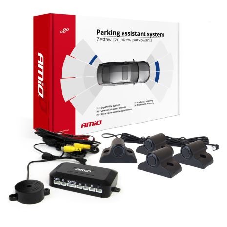 ΣΥΣΤΗΜΑ ΠΑΡΚΑΡΙΣΜΑΤΟΣ 12V ΜΕ 4 ΑΙΣΘΗΤΗΡΕΣ TRUCK (ΜΑΥΡΟ) 16,5mm ΚΑΙ ΟΘΟΝΗ TFT 01 LED 4.3'' AMIO Auto Moto Tyres 