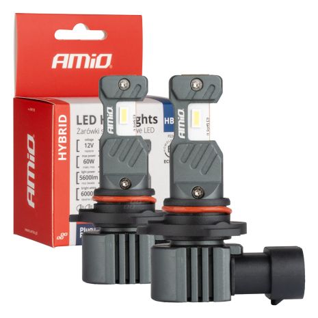 ΛΑΜΠΕΣ LED HΒ4 9006 12V 60W 6.000K 5.600lm +400% LED CAN-BUS HYBRID SERIES AMIO - 2 ΤΕΜ. Auto Moto Tyres 