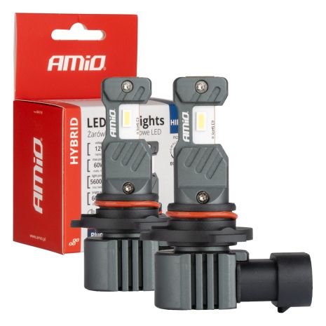 ΛΑΜΠΕΣ LED HIR2 12V 60W 6.000K 5.600lm +400% LED CAN-BUS HYBRID SERIES AMIO - 2 ΤΕΜ. Auto Moto Tyres 