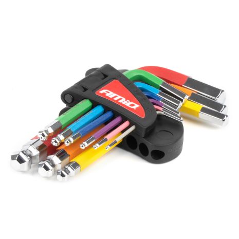 ΚΛΕΙΔΙΑ ΑΛΛΕΝ (ALLEN) ΕΞΑΓΩΝΑ ΑΤΣΑΛΙ S2 ΔΙΑΦΟΡΑ ΜΕΓΕΘΗ ΔΙΑΦΟΡΑ ΧΡΩΜΑΤΑ ΑΜΙΟ - 9 ΤΕΜ. Auto Moto Tyres 