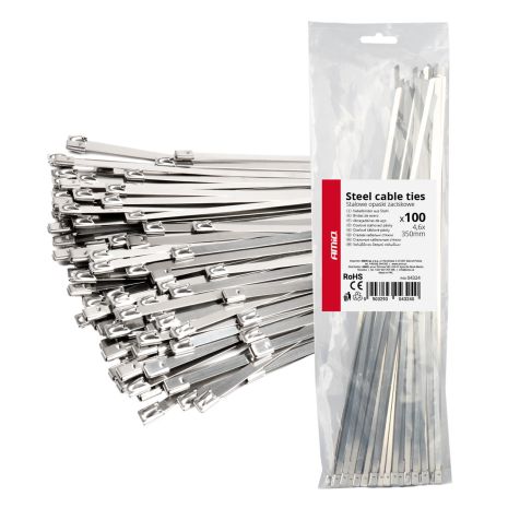 ΔΕΜΑΤΙΚΑ/ΔΕΤΙΚΑ ΚΑΛΩΔΙΩΝ TIE WRAP (ΤΑΙΡΑΠ) ΜΕΤΑΛΛΙΚΑ 4,6 x 350mm ΑΜΙΟ - 100 ΤΕΜ. Auto Moto Tyres 