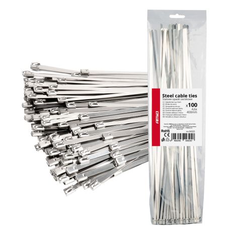 ΔΕΜΑΤΙΚΑ/ΔΕΤΙΚΑ ΚΑΛΩΔΙΩΝ TIE WRAP (ΤΑΙΡΑΠ) ΜΕΤΑΛΛΙΚΑ 4,6 x 400mm ΑΜΙΟ - 100 ΤΕΜ. Auto Moto Tyres 