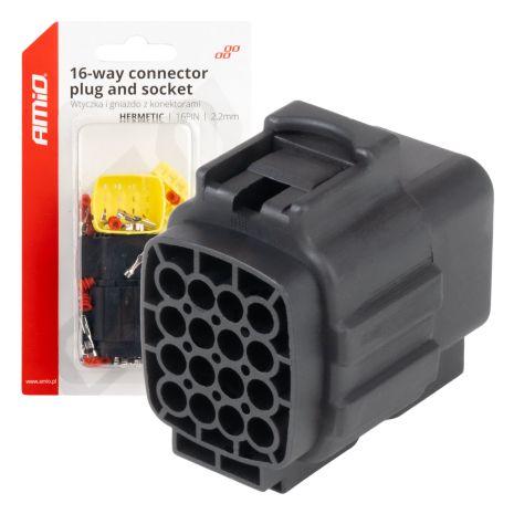 ΦΙΣΑ ΣΥΝΔΕΣΗΣ ΜΕ ΥΠΟΔΟΧΗ 16 PIN Φ2,2mm ΑΔΙΑΒΡΟΧΗ AMIO - 1 τεμ. Auto Moto Tyres 