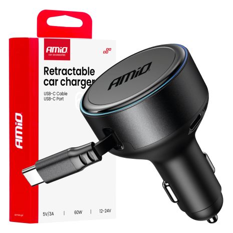 ΦΟΡΤΙΣΤΗΣ ΑΝΑΠΤΗΡΑ 12/24V ΜΕ 1 ΘΥΡΑ USB-C 60W 5V/3A ΤΑΧΕΙΑΣ ΦΟΡΤΙΣΗΣ ΜΕ ΕΝΣΩΜΑΤΟΜΕΝΟ ΚΑΛΩΔΙΟ USB-C ΑΜΙΟ - 1 ΤΕΜ. Auto Moto Tyres 
